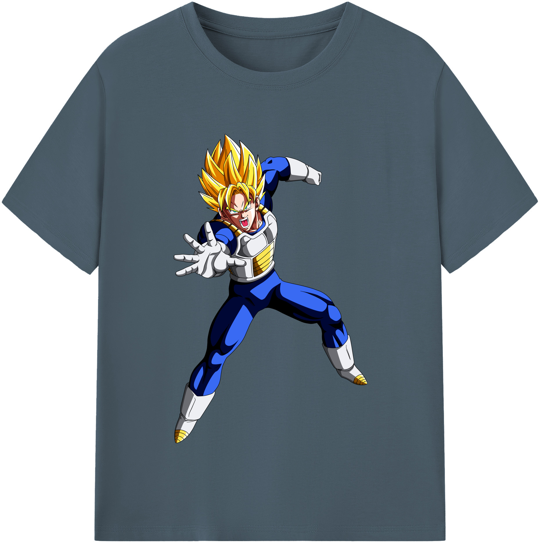 （画像用） ドラゴンボール ベジータ四世（Bejīta Yonsei）DRAGON BALL Vegeta IV 綿100％半袖Tシャツ（フロントプリント）